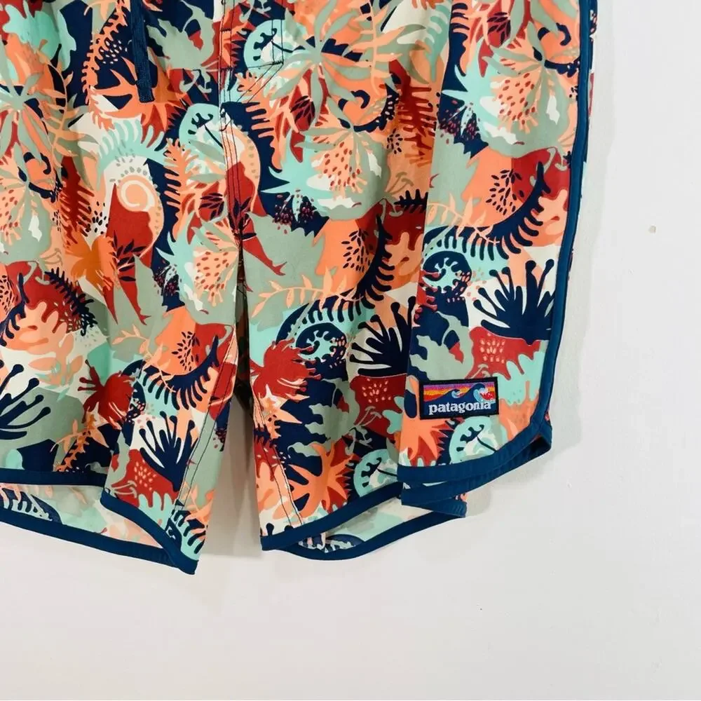 Patagonia Multicolored Botanical Reef Unlined Swim Board Shorts Trunks 38